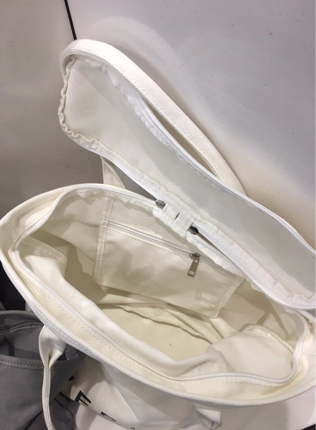 Colorless canvas eco bag full-bodied comfortably d