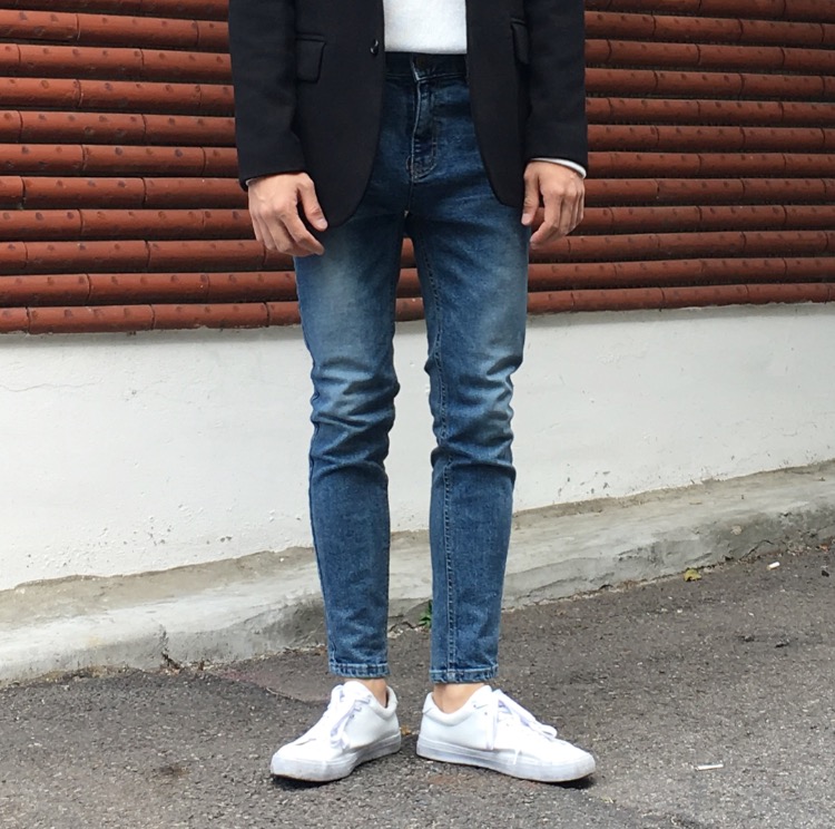 Korea Jeans Pants Vintage Washing Man Daily Look C