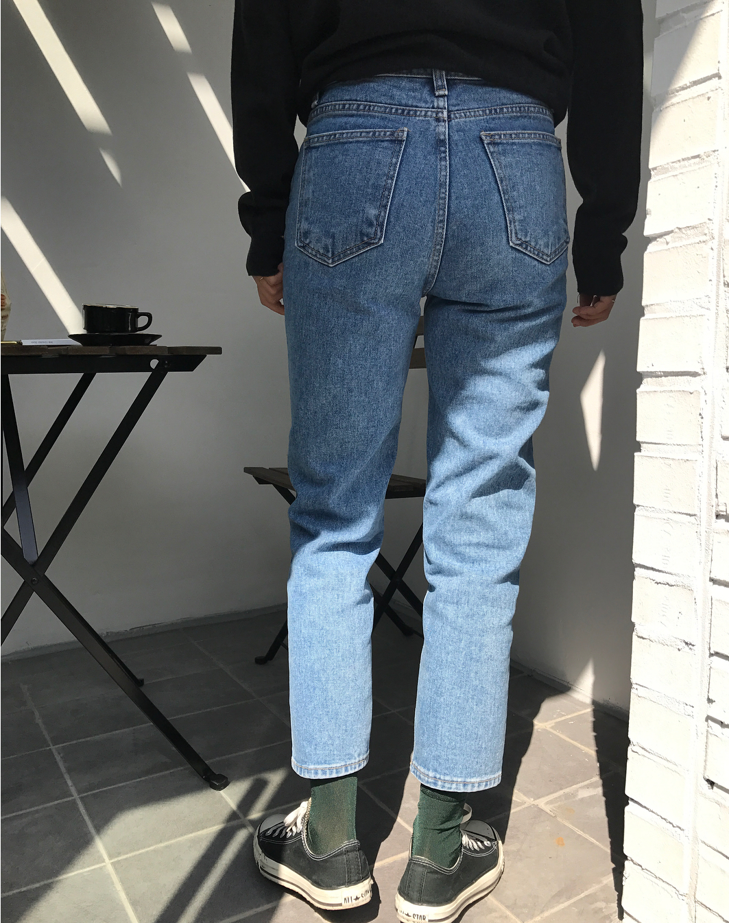 Korea Jeans Pants Non Plain Ribazin Denim S, M Pan