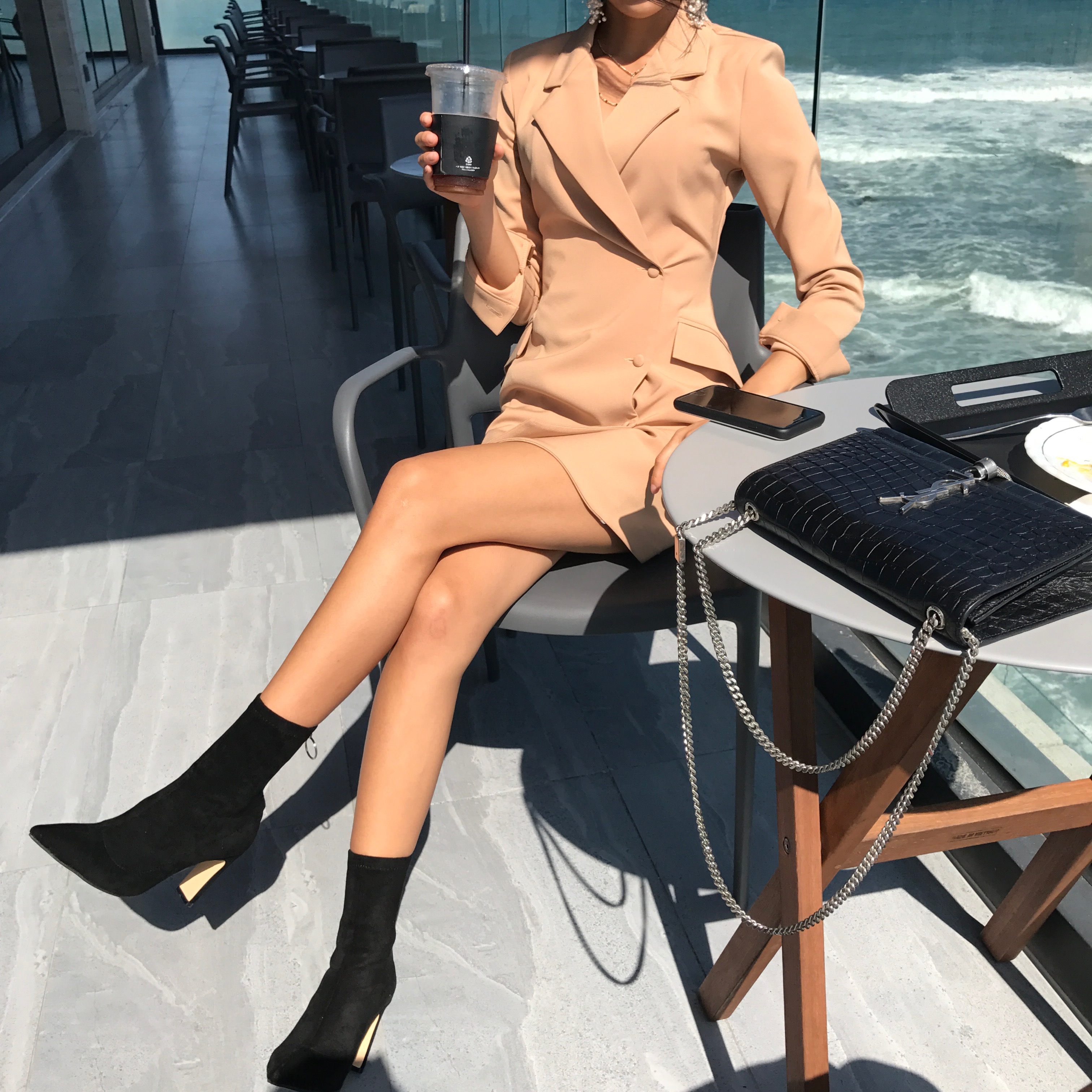 Ring Zipper Suede Angle Boots Ankle Fall Winter We