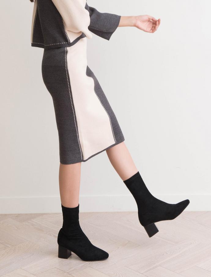 Kane's Slim Suede Middle Angle Boots 6cm Span A