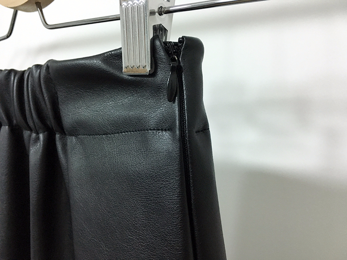 Mermaid Leather Flare Long Skirt Leather Pleated S