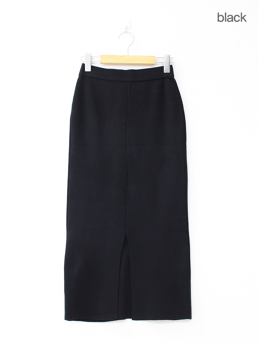 Knit Mermaid Long Skirt Midi Span High Back