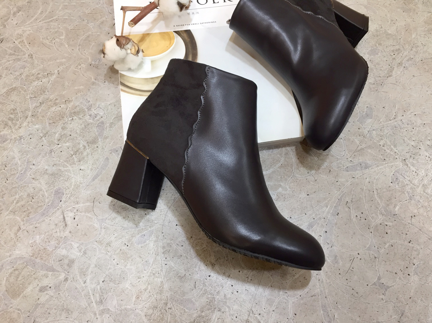 7cm Wavy Suede Color Zipper Decorative Chalice Ank