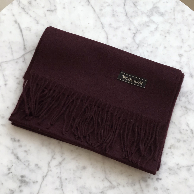 Winter Wool 100 Muffler - 10 Color Unisex Public G