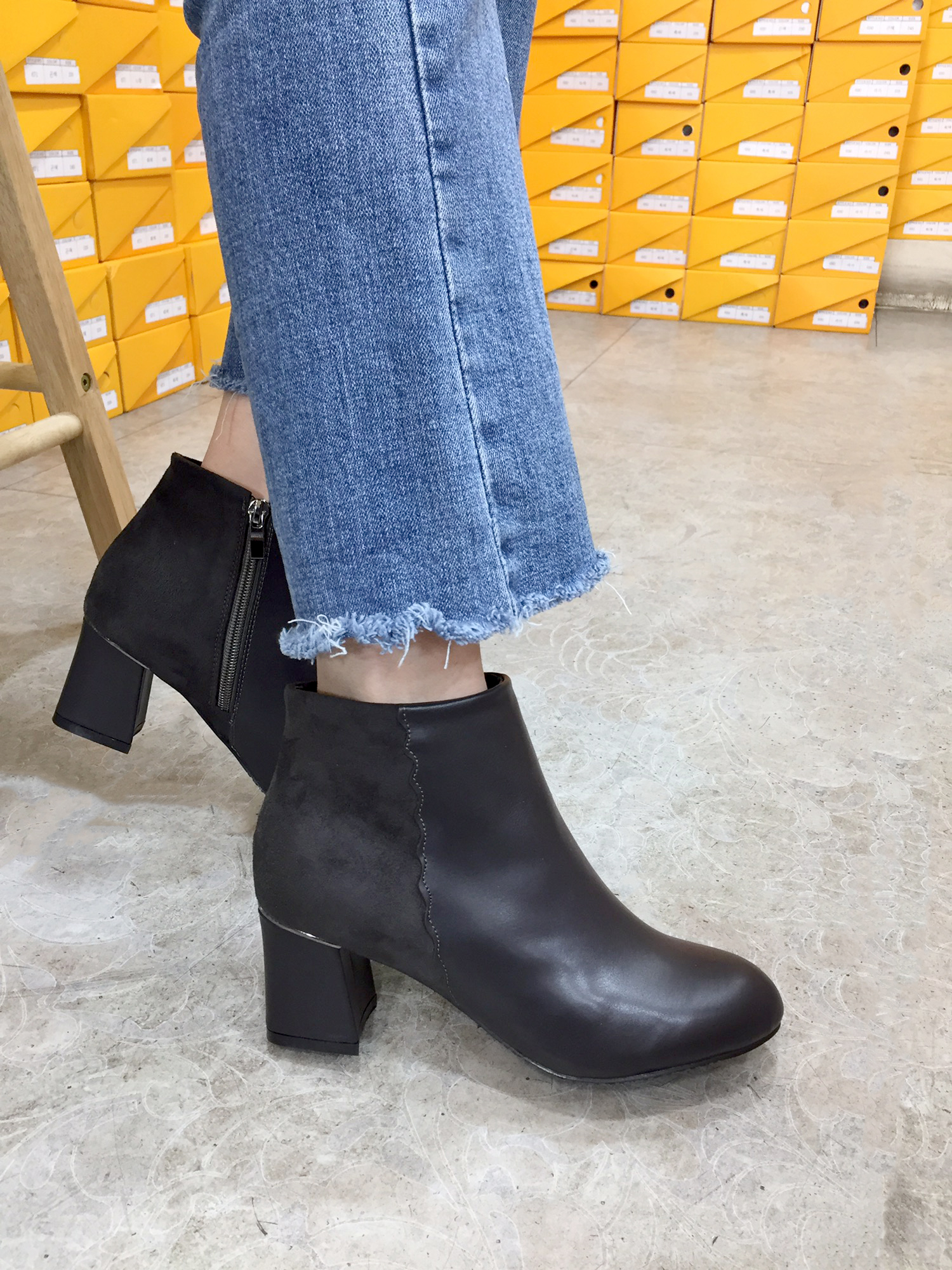 7cm Wavy Suede Color Zipper Decorative Chalice Ank