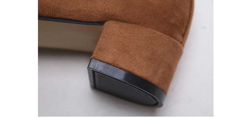 Ribbon Suede Middle Heel 3.5cm Women's Shoes Wo