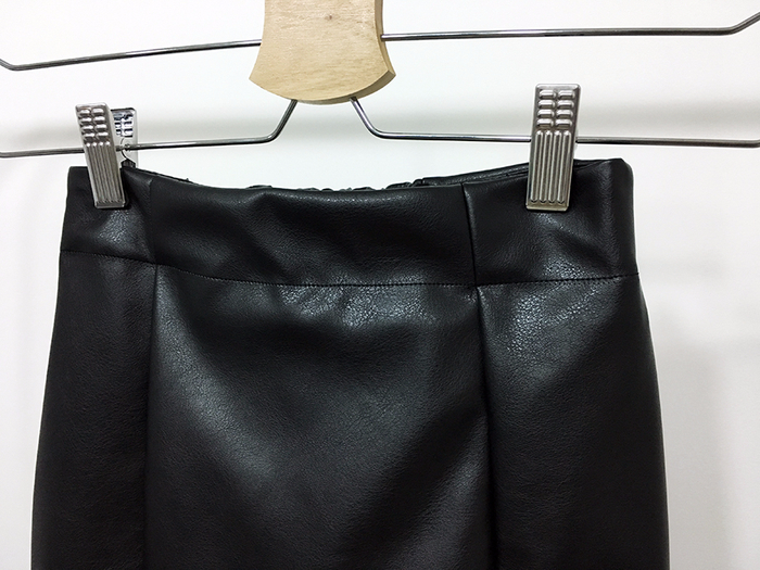 Mermaid Leather Flare Long Skirt Leather Pleated S