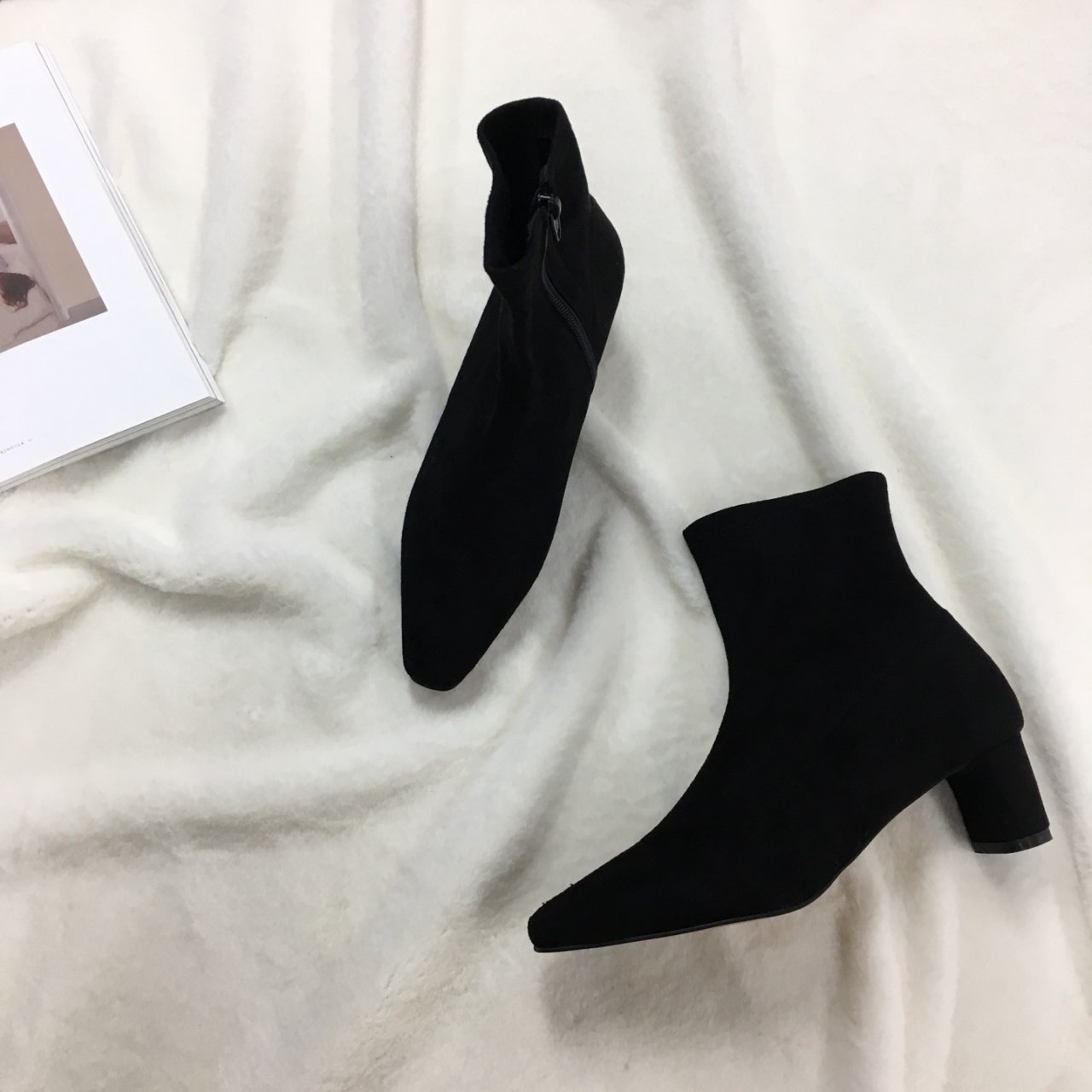 Middle Suede Angle Boots Span Ankle Hill Socks Soc