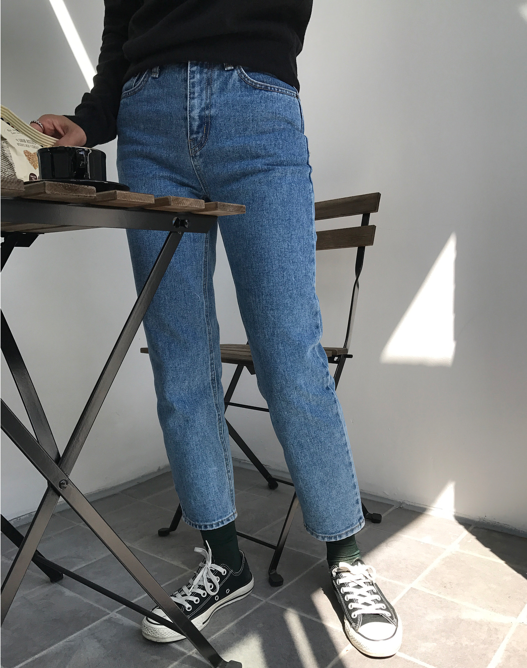 Korea Jeans Pants Non Plain Ribazin Denim S, M Pan