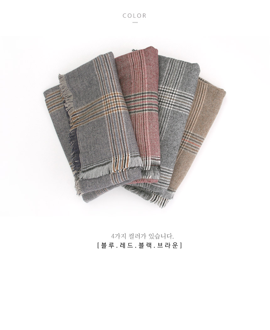 Check muffler man shawl woman couple gift friend s