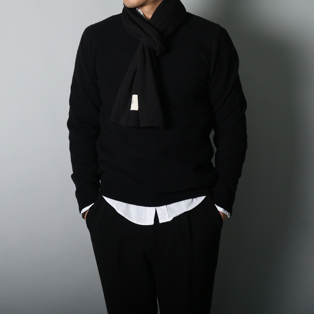 Self-produced cotton scarf muffler black blue Scar