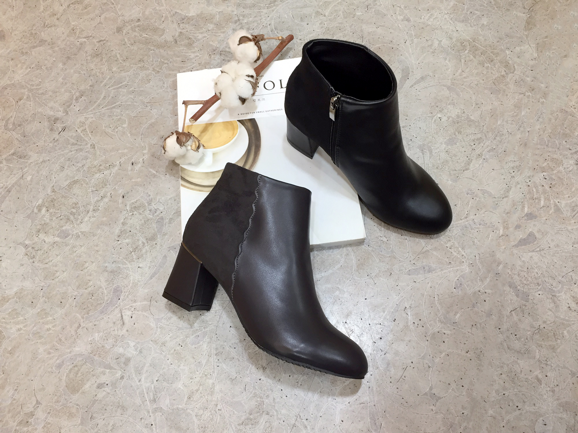 7cm Wavy Suede Color Zipper Decorative Chalice Ank