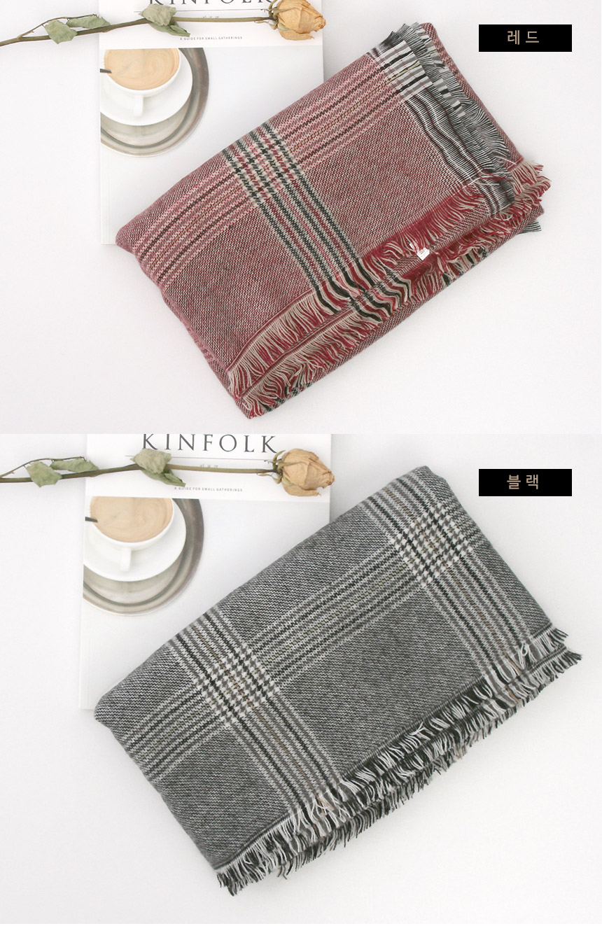 Check muffler man shawl woman couple gift friend s