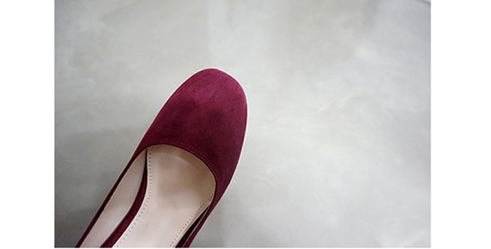 Real Lambskin Suede Middle Heel 6cm Ladies Shoes W