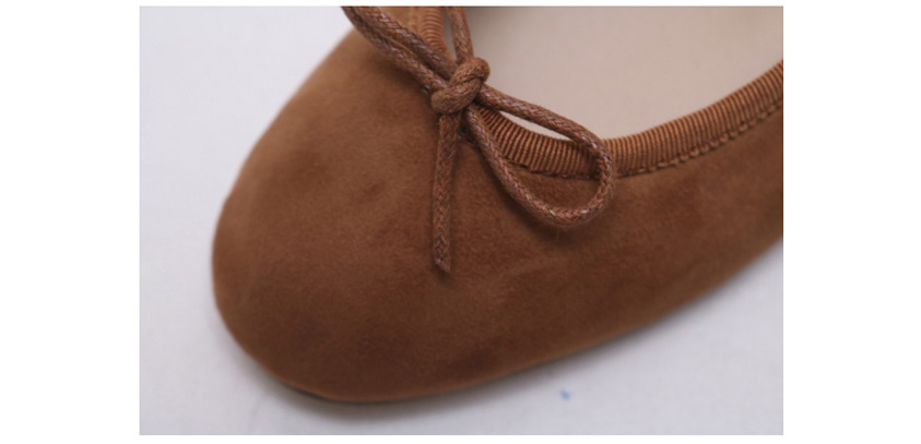 Ribbon Suede Middle Heel 3.5cm Women's Shoes Wo