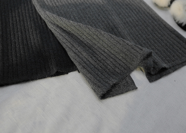 Sikkimodorugoji H line bending knit long skirt dai