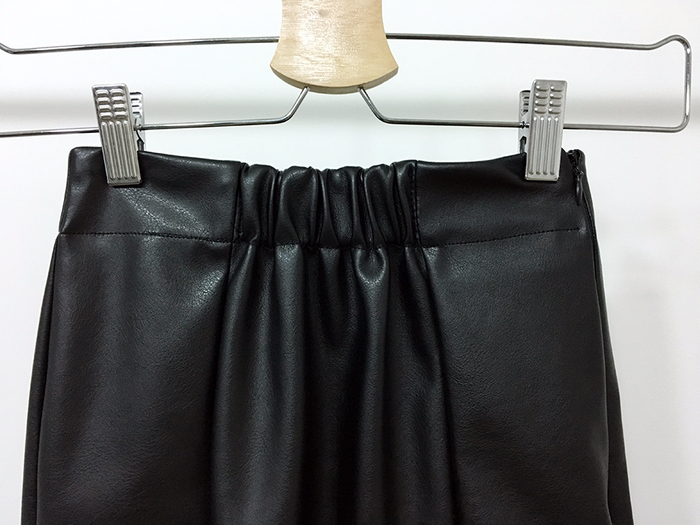 Mermaid Leather Flare Long Skirt Leather Pleated S