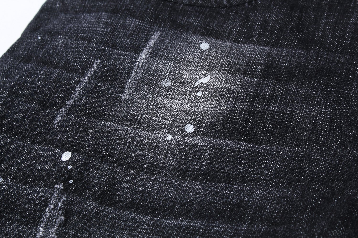 Korea Jeans Pants DiSquared 2 Black Leather Patch 