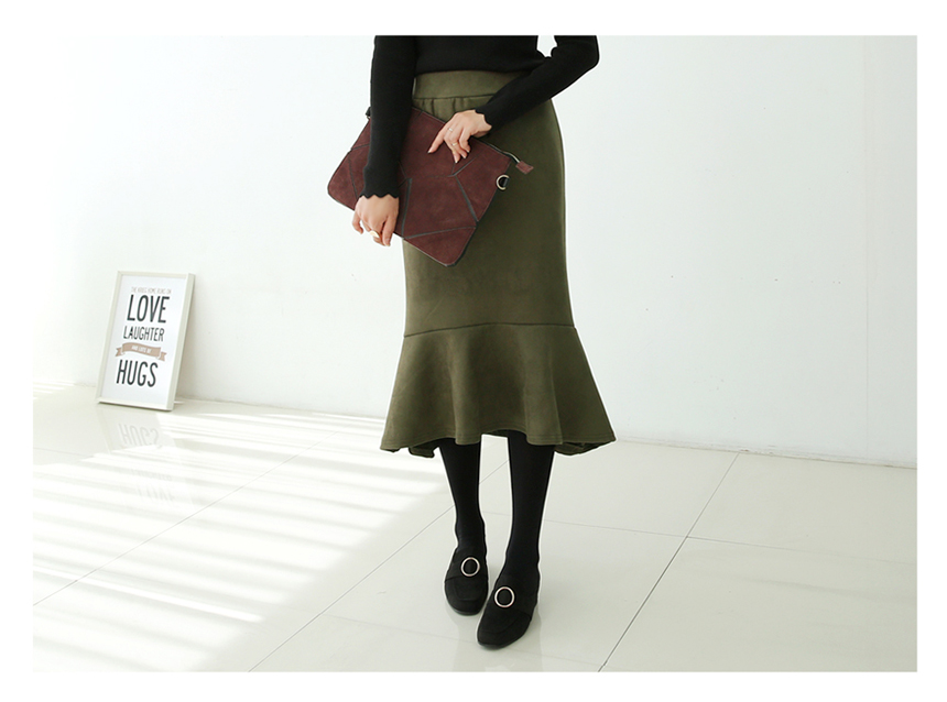 Suede mommy skirt Grain autumn long Neoprene bandi