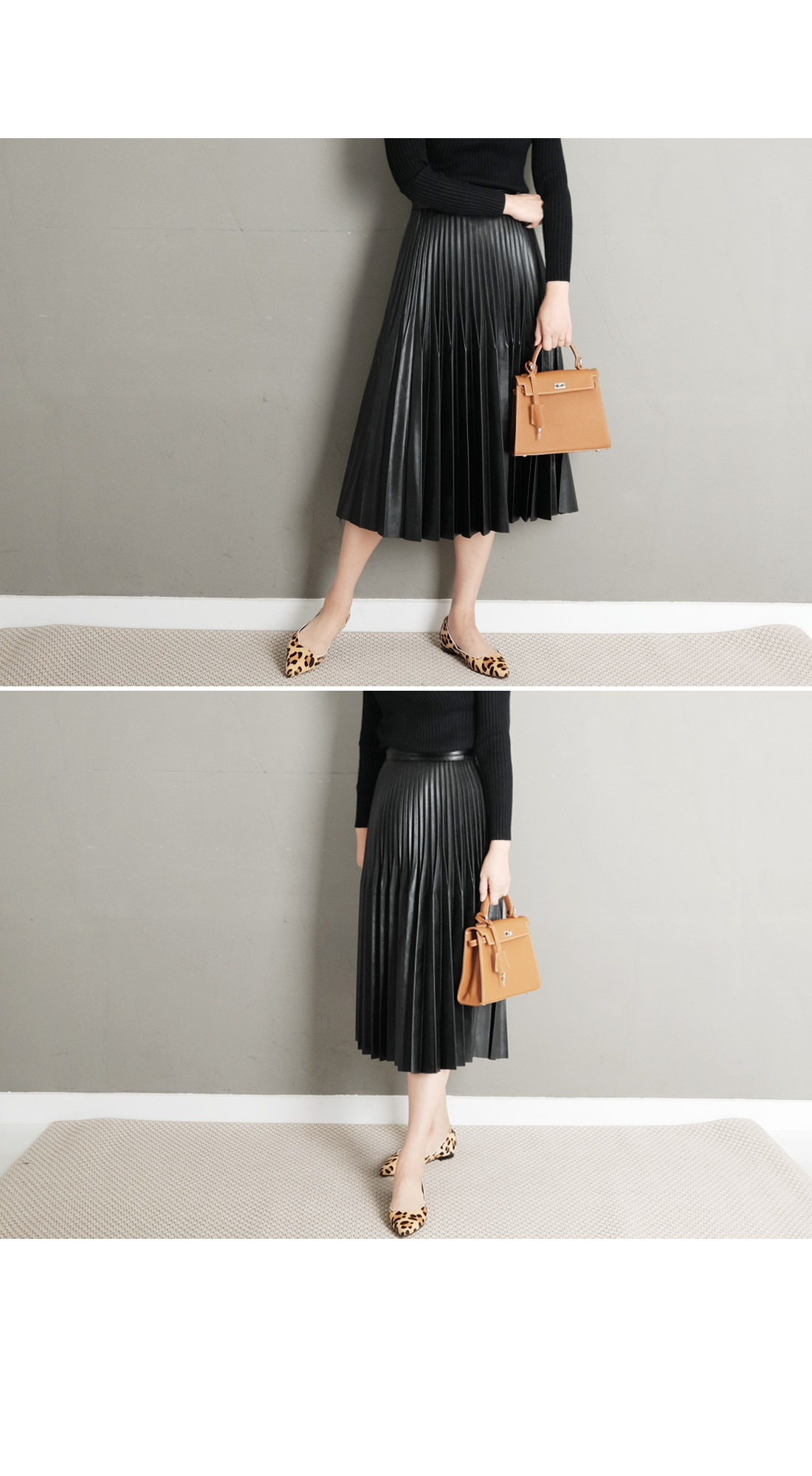 Bloom Mono Premium Reza Long Pleated Skirt Easy Bl