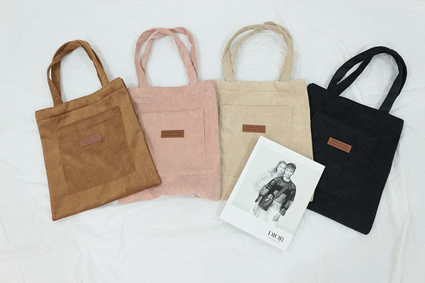 Domestic Golden pocket Eco-bag 4 colors Corduroy D