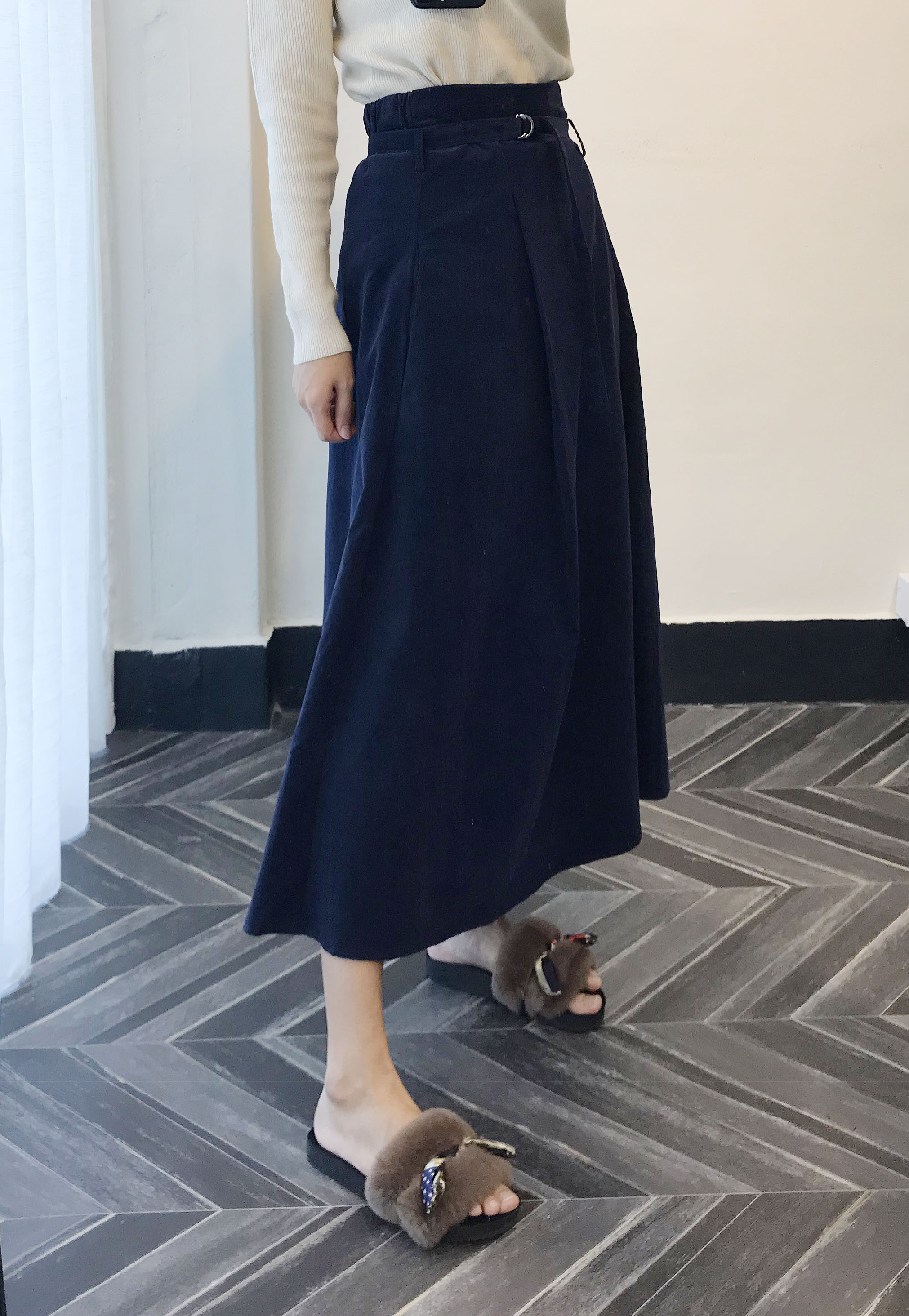 Long skirt 2color skirt autumn