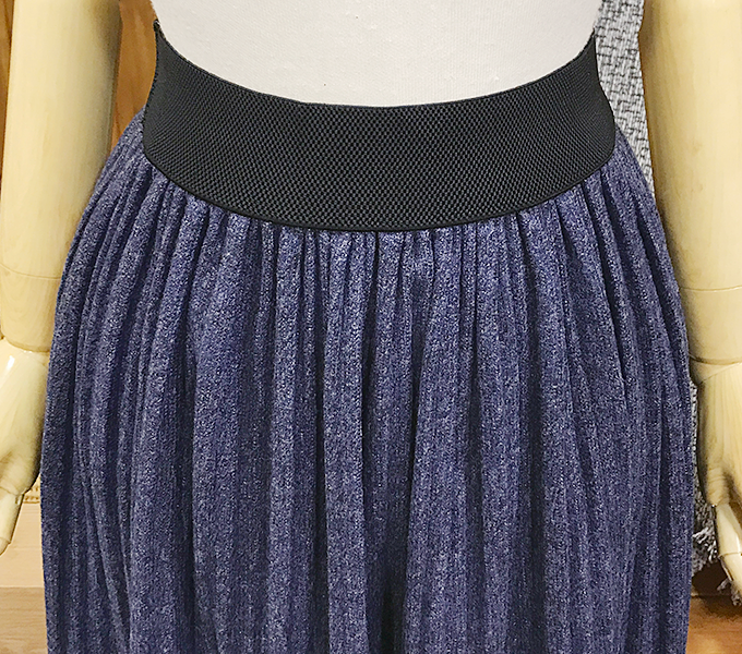 Winter wool pleated long skirt brushed bending wri