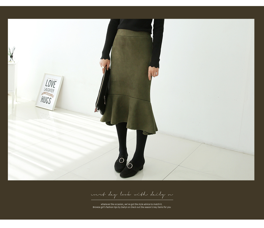 Suede mommy skirt Grain autumn long Neoprene bandi