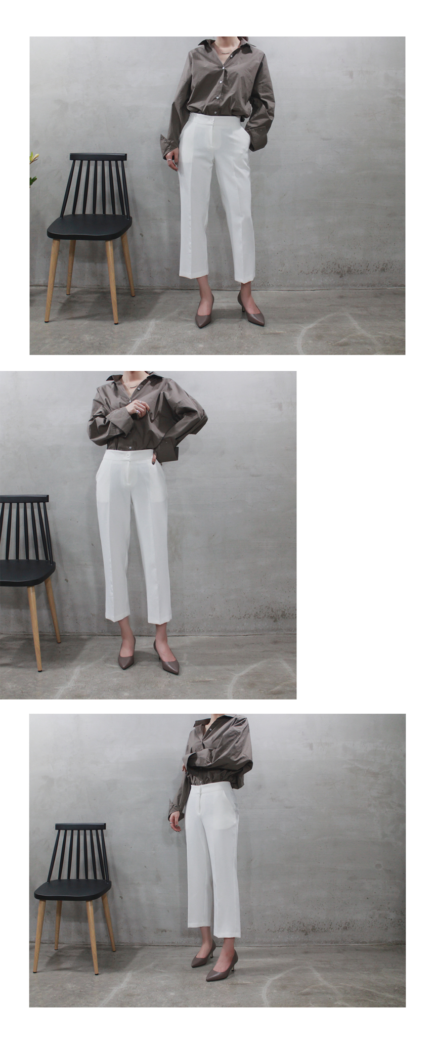 Handmade Cowhide Stiletto Mid Hill 5cm Women's 