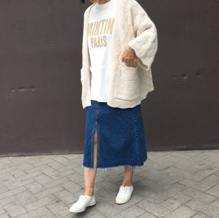 Denim Skirt This line Daily denim skirts Coats and