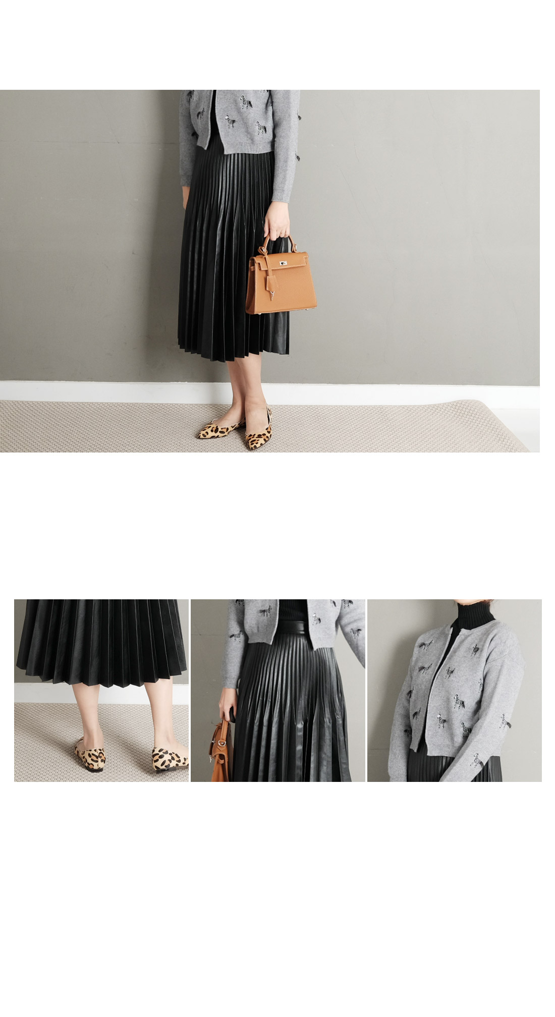 Bloom Mono Premium Reza Long Pleated Skirt Easy Bl