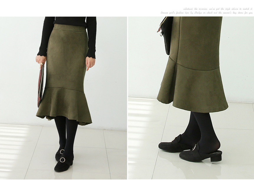 Suede mommy skirt Grain autumn long Neoprene bandi