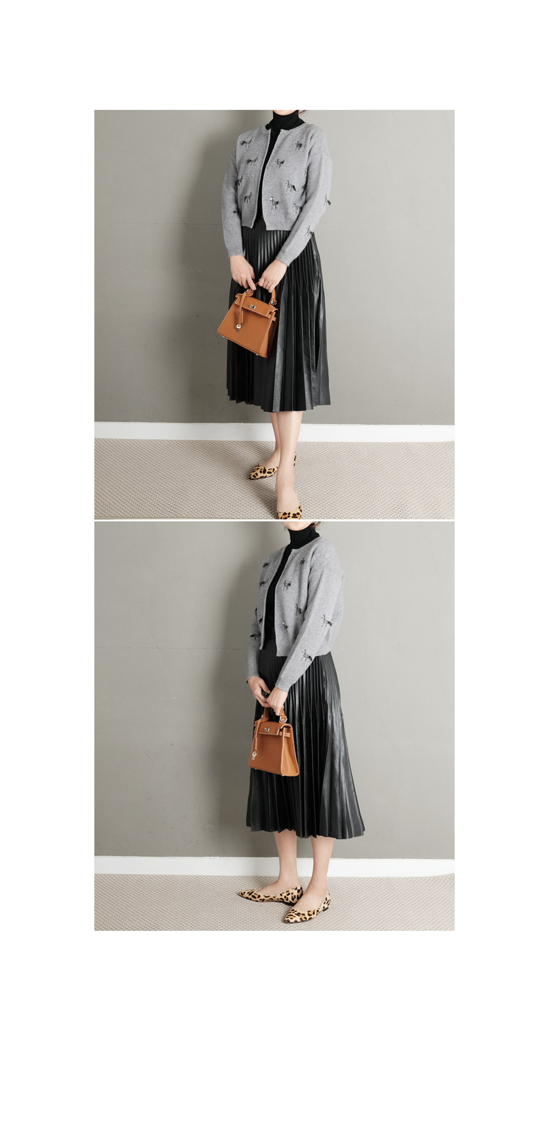 Bloom Mono Premium Reza Long Pleated Skirt Easy Bl