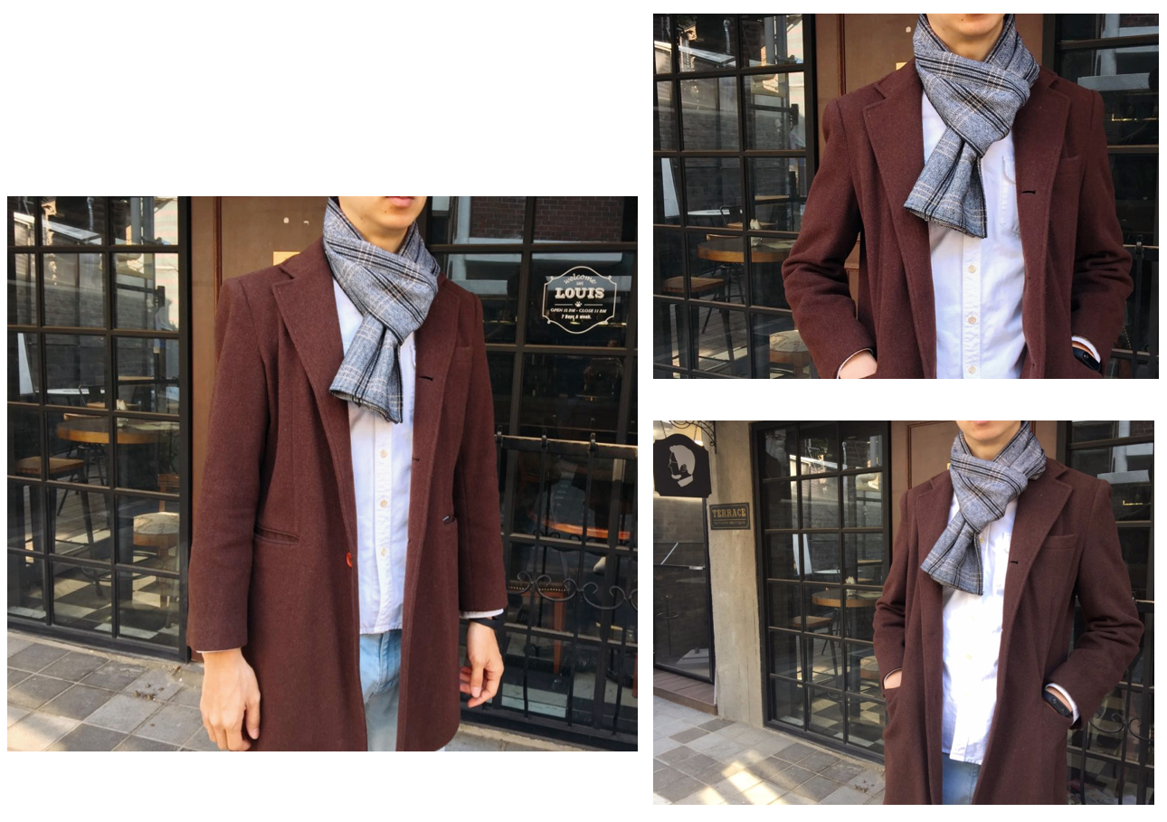 Check muffler Autumn winter shawl Daily fashion Ba
