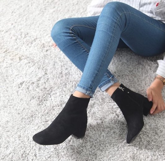 Suede Angle Boots Material Chic Mood Trendy Stylis