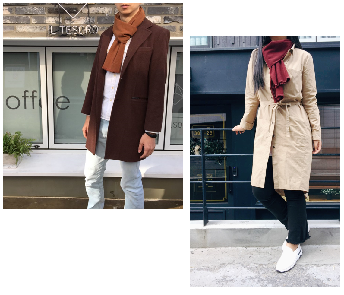 Unisex muffler Autumn winter shawl Man male Couple