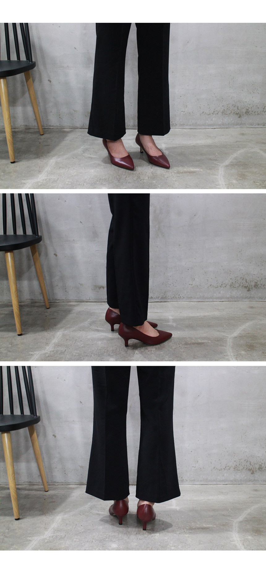 Handmade Cowhide Stiletto Mid Hill 5cm Women's 