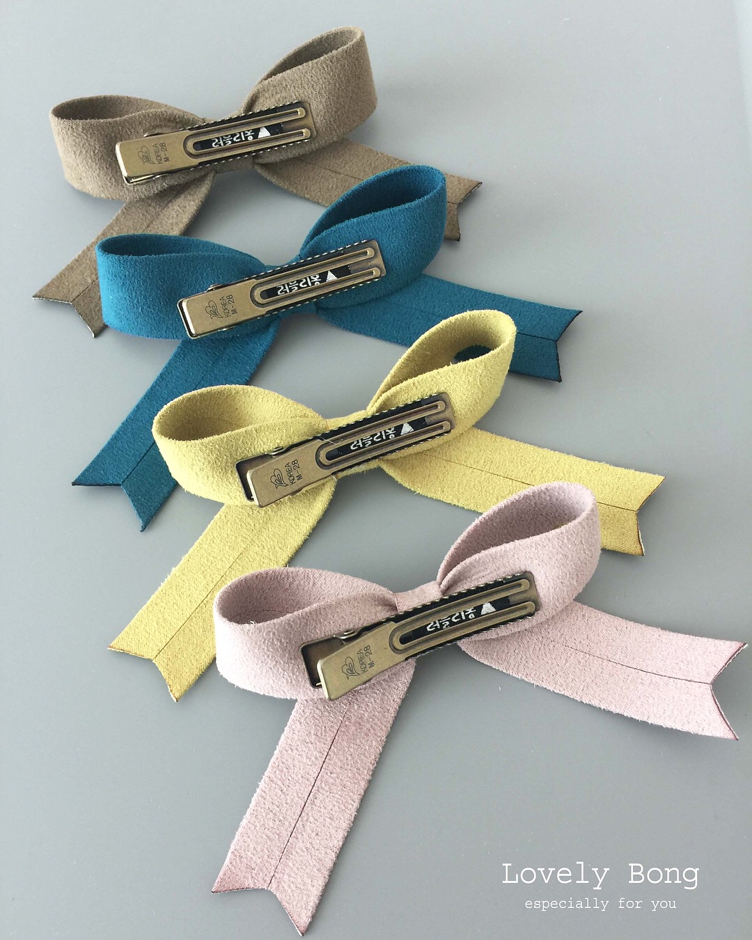 Hair Accessories Suede Ribbon Pin Toddler Hairpin 