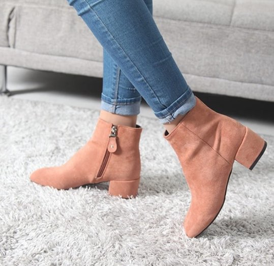 Suede Angle Boots Material Chic Mood Trendy Stylis