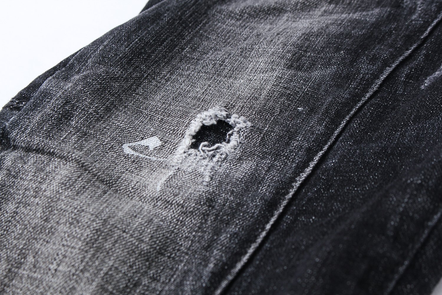 Korea Jeans Pants DiSquared 2 Black Leather Patch 