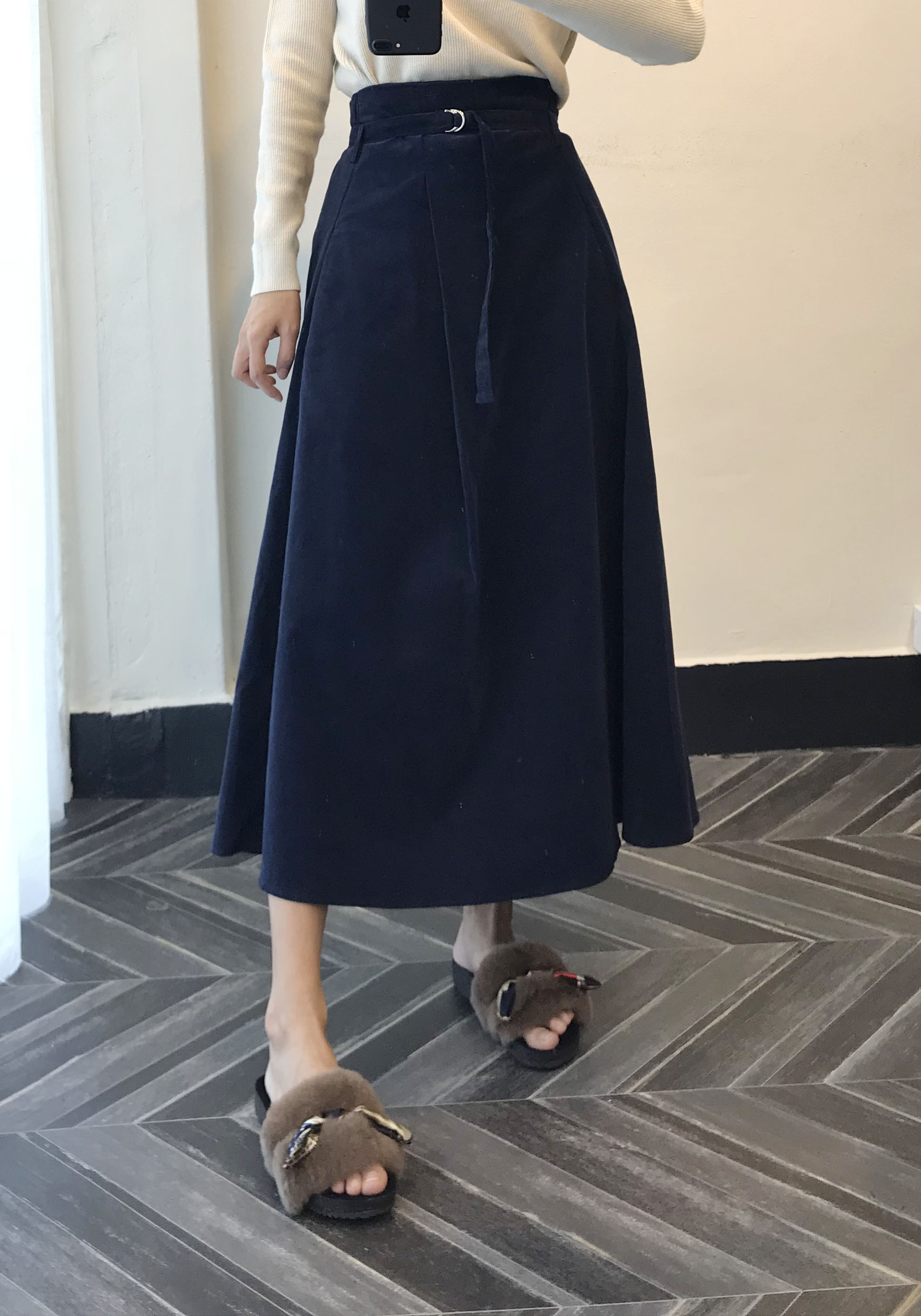 Long skirt 2color skirt autumn