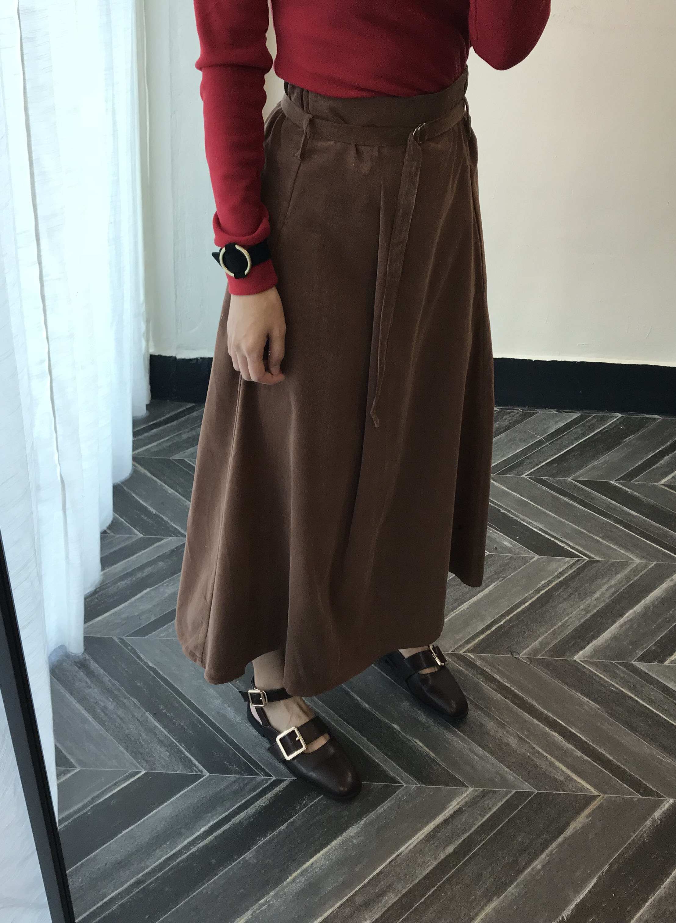 Long skirt 2color skirt autumn