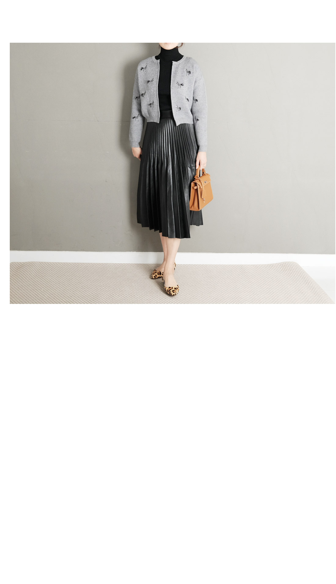 Bloom Mono Premium Reza Long Pleated Skirt Easy Bl