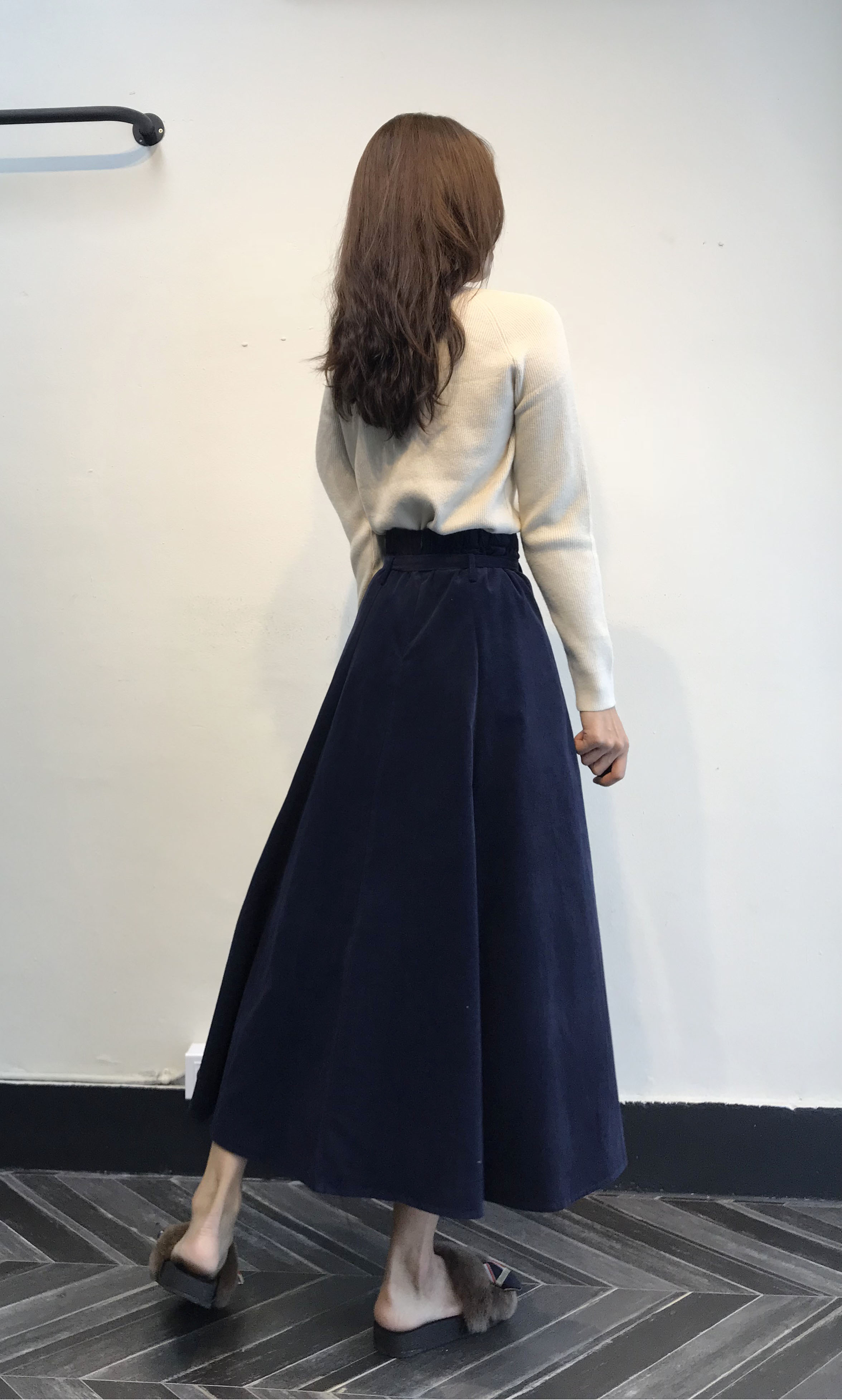 Long skirt 2color skirt autumn