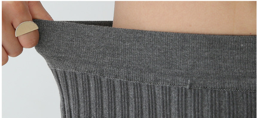 Knitted Pleated Long Skirt Crease Flare Romantic D