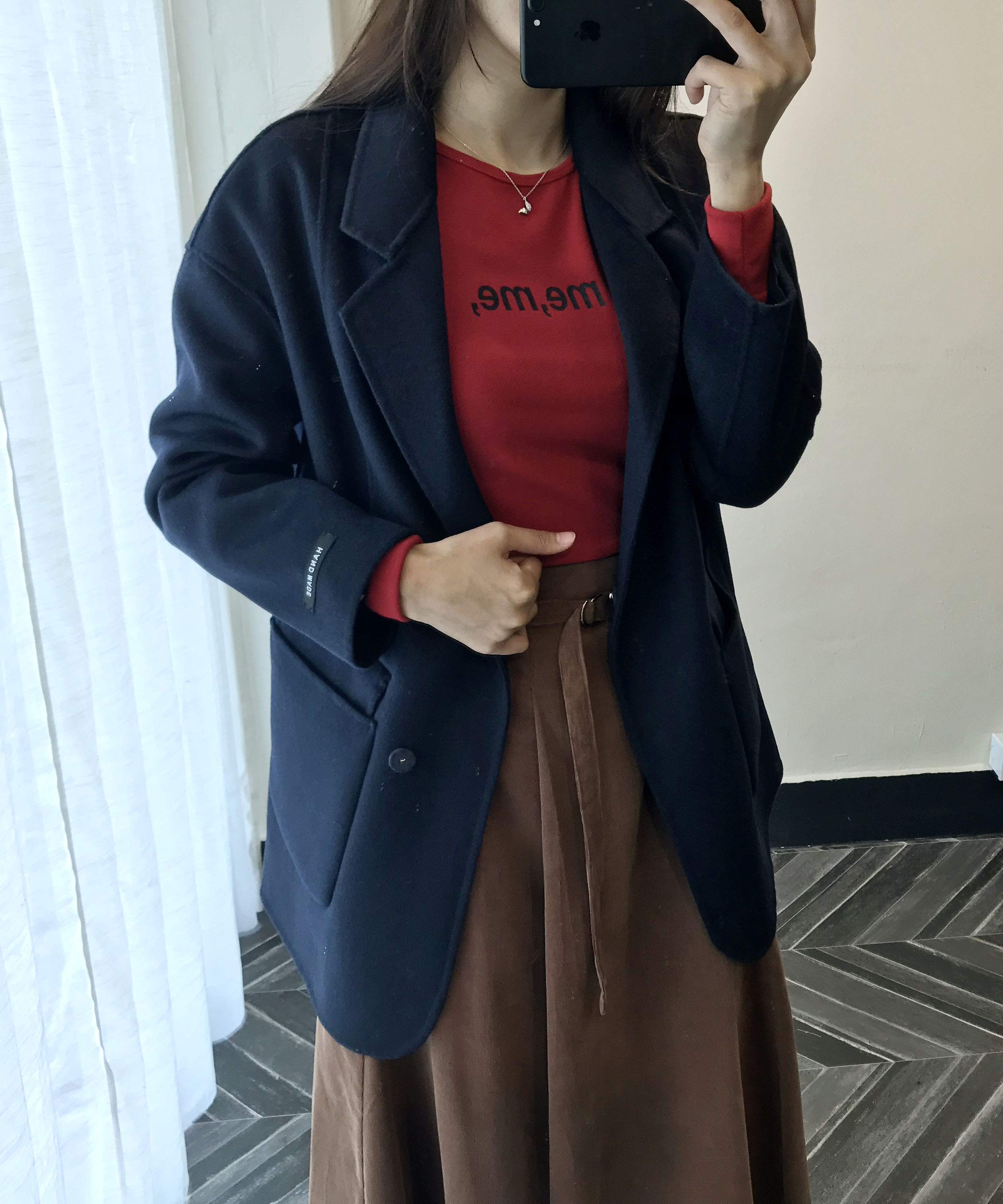 Long skirt 2color skirt autumn