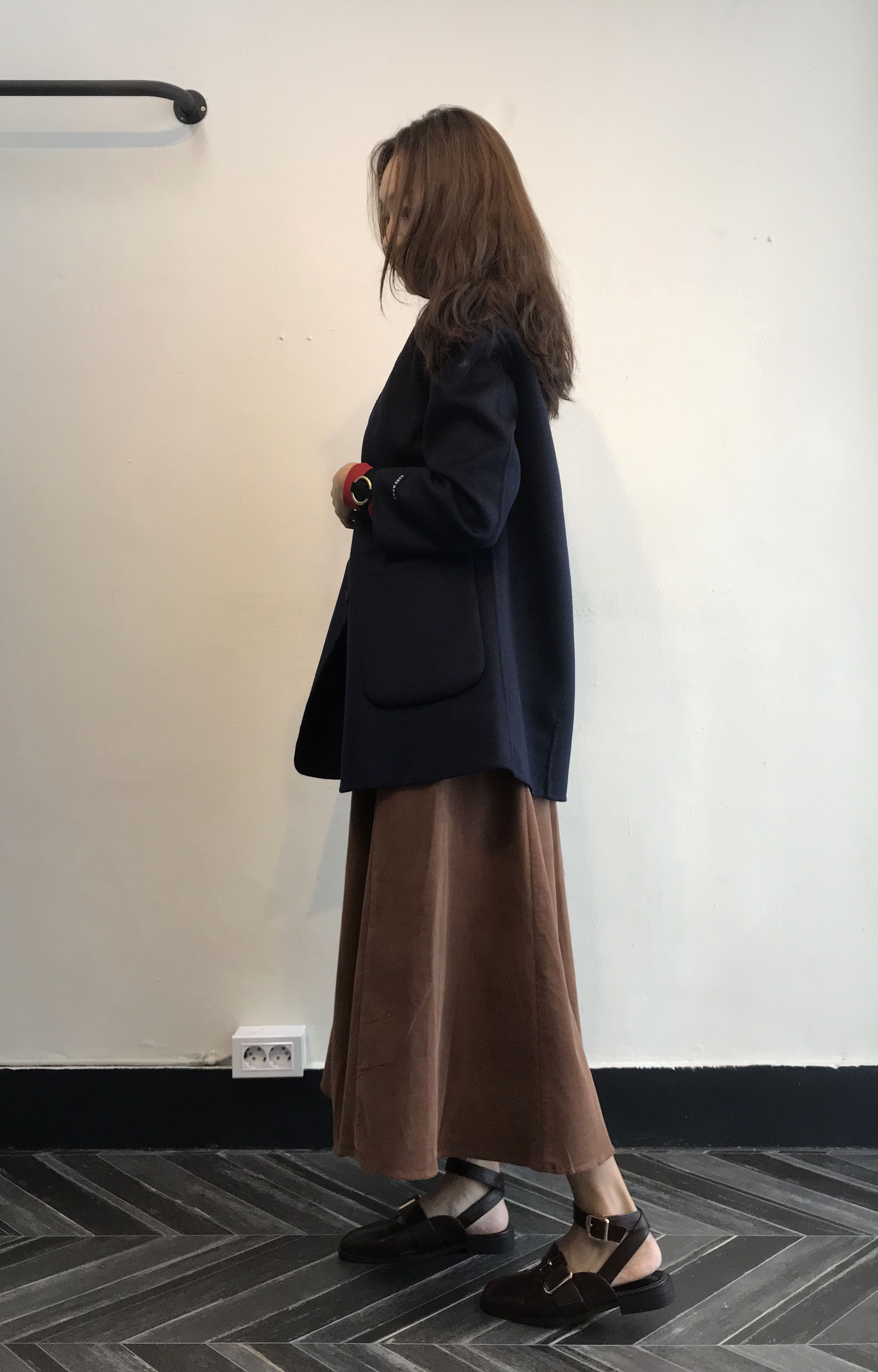 Long skirt 2color skirt autumn