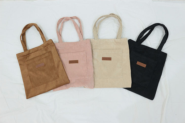 Domestic Golden pocket Eco-bag 4 colors Corduroy D
