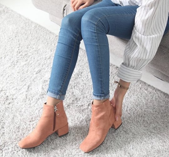 Suede Angle Boots Material Chic Mood Trendy Stylis